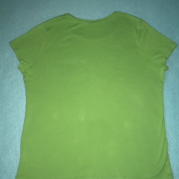 FADED GLORY short sleeve lime green 100% Cotton size XXL - Picture 2 of 5